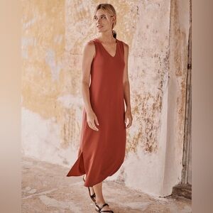garnet hill easy knit relaxed fit midi dress